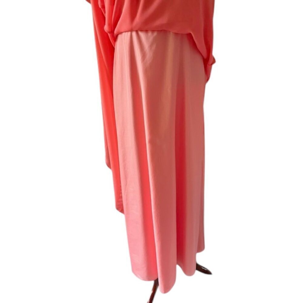 Allure Bridals Bridesmaids Women Halter A Line Dress Formal Salmon Pink 10 NWOT - Picture 10 of 13
